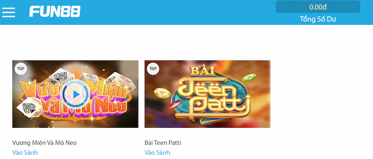 Chọn game Teen Patti