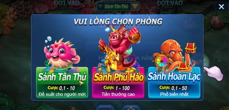 Sảnh chơi siêu sao bắn cá